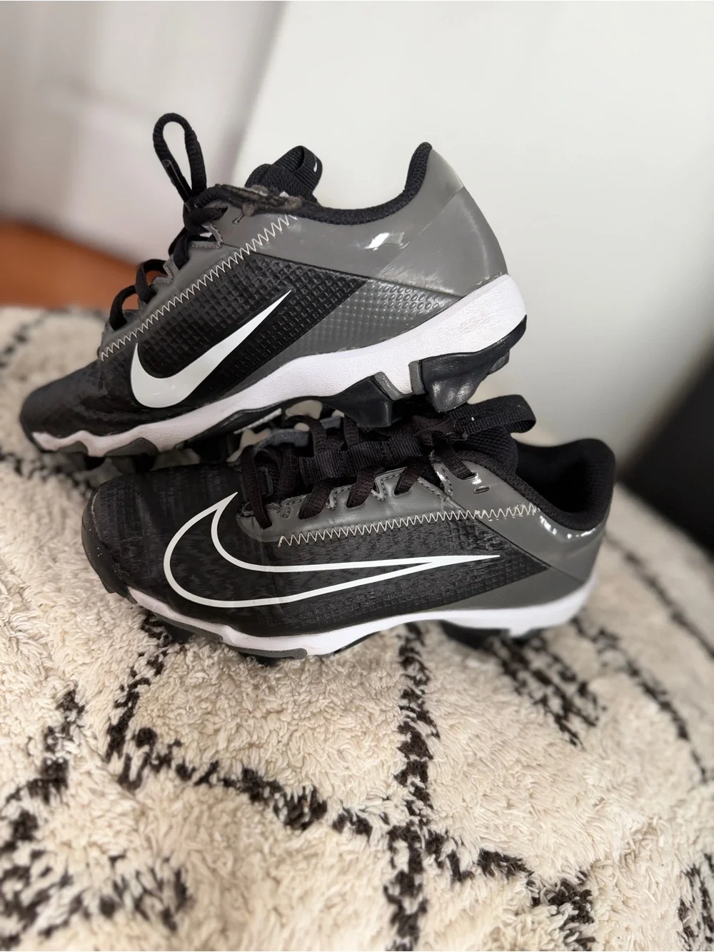 Nike Alpha Huarache 4 Keystone Baseball Cleats Youth 2.5Y Unisex Softball